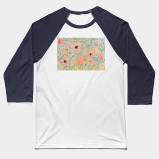 Pastel floral print Baseball T-Shirt